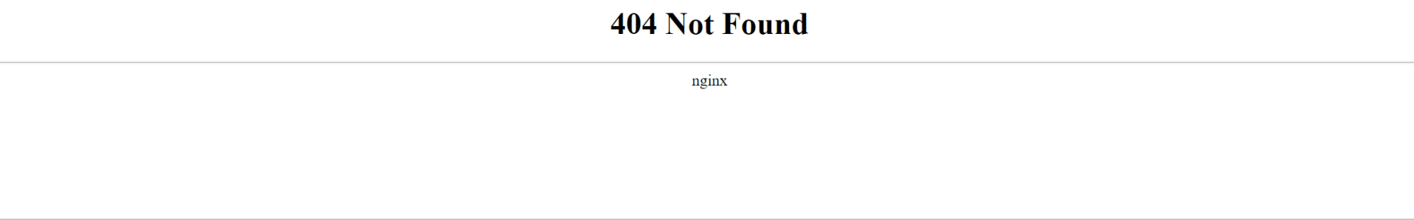 Przykład nieobsłużonego błędu 404.